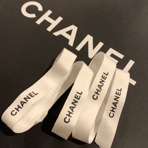 Chanel white ribbon